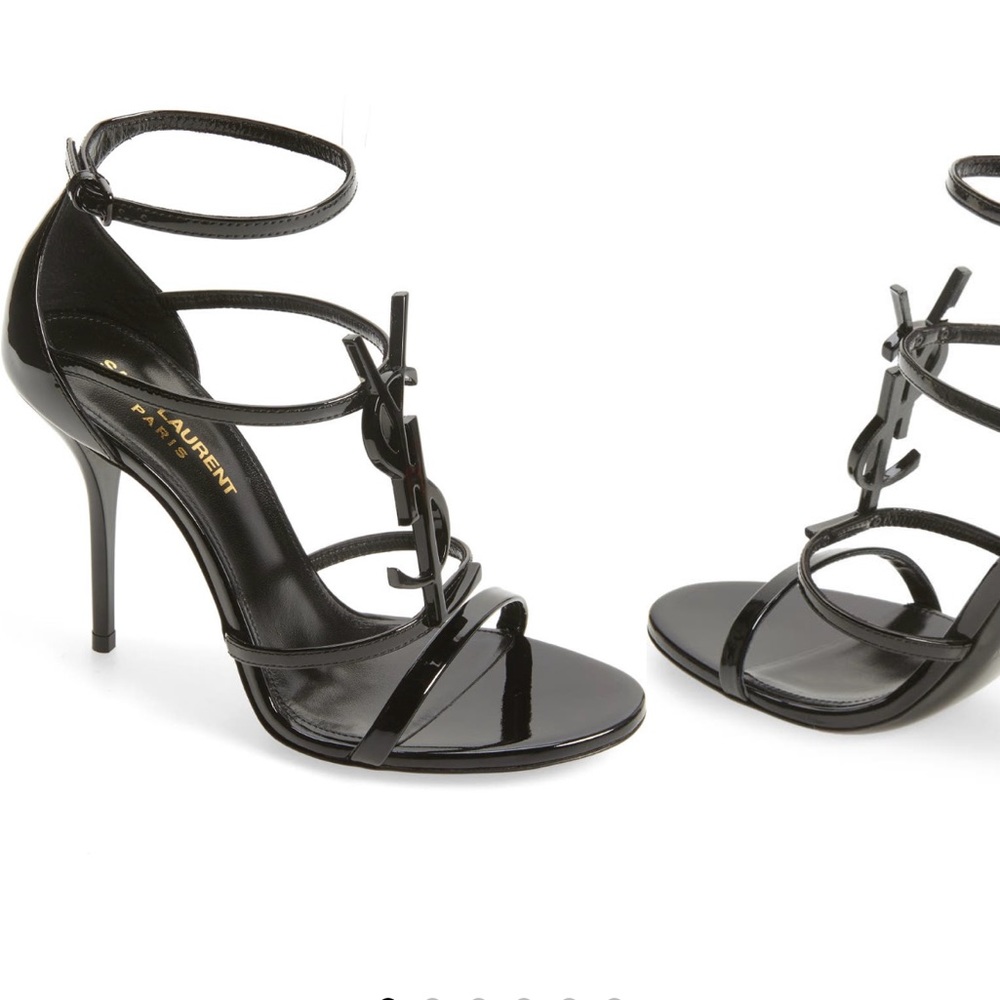 Cassandra YSL logo sandal